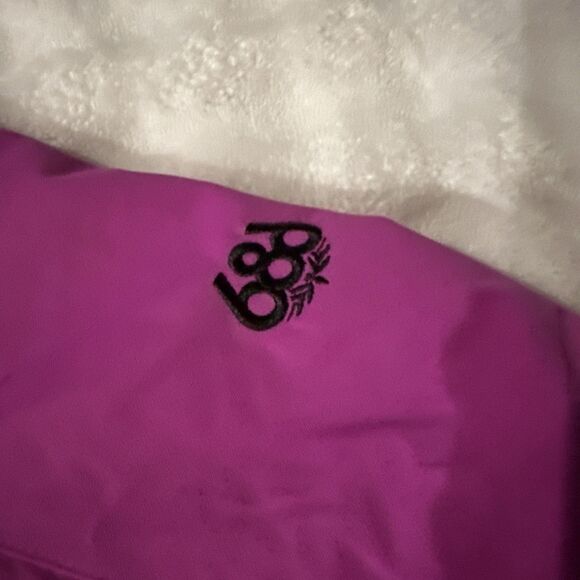 686 Girls Size Large Pink Snowboard Ski Coat Lily Jacket Snow Warm Hood L Purple - Picture 5 of 16